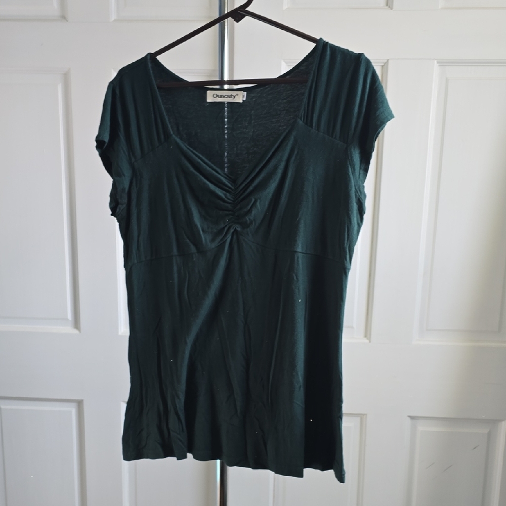 Chico's Deep Green Short Sleeve Top